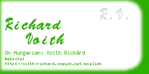 richard voith business card